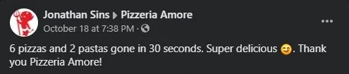 Facebook customer review