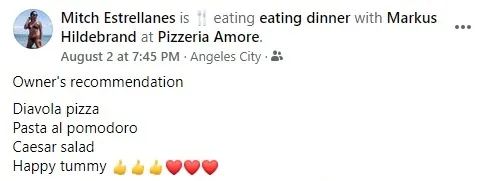 Facebook customer review