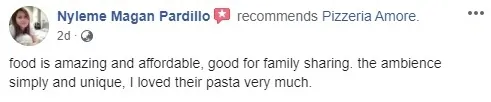 Facebook customer review