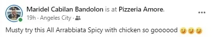 Facebook customer review