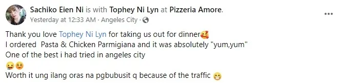 Facebook customer review