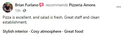 Facebook customer review