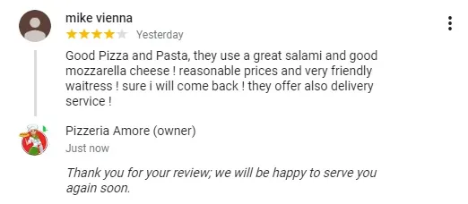 Google customer review