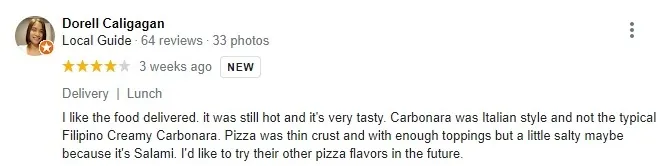Google customer review