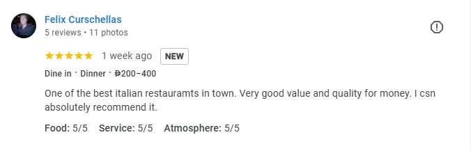 Google customer review